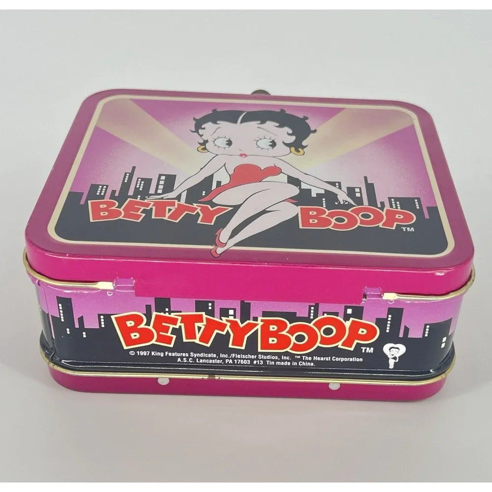 Vintage '97 Classic Betty Boop Light Switch Cover & Spotlight Metal Lunchbox Set - Picture 8 of 12